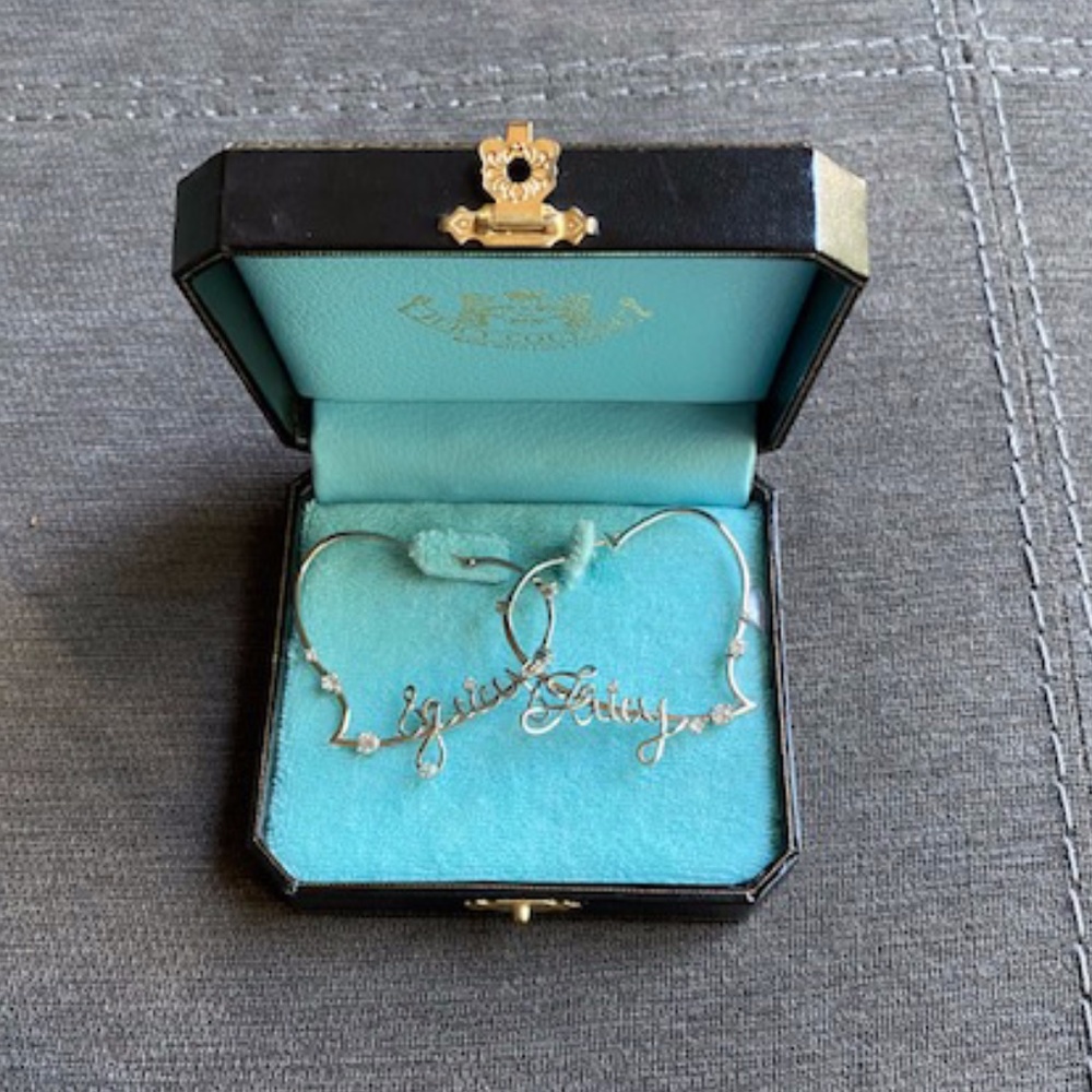 Juicy couture heart shaped hoop earrings NWT